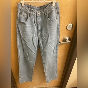 High Waisted Straight Leg Jeans
